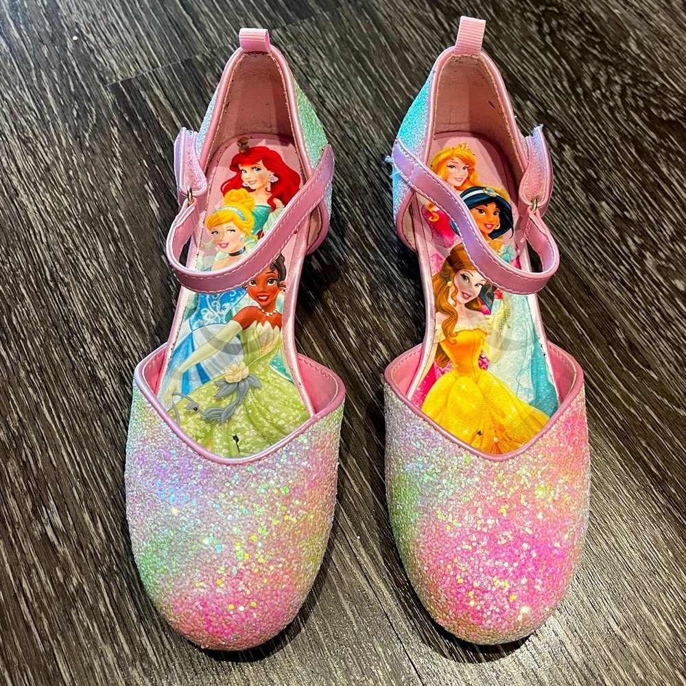 Girls Disney Princess Sparkly Heels - Size 2 Worn Once